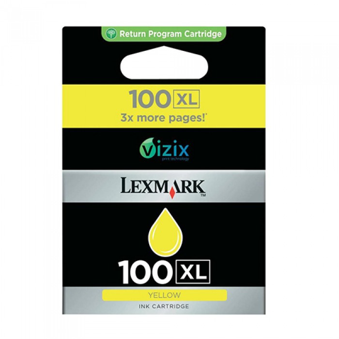 Lexmark 100XL 14N1071E Sarı Mürekkep Kartuş 600 Sayfa